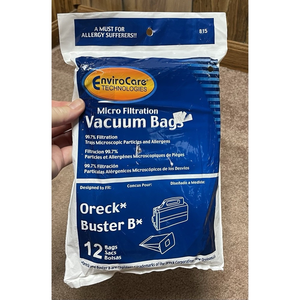Oreck Buster‎ B Vacuum Bags (12 pk)  Part#815 By Envirocare